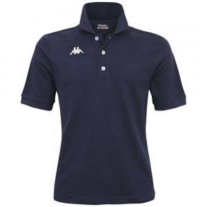 Men Kappa Logo Sharas Mss Polo Shirt Navy | 651429-JQF