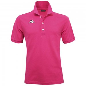 Men Kappa Logo Sharas Mss Polo Shirt Pink | 420985-XQT