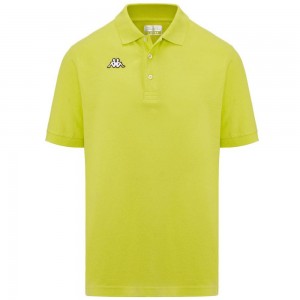 Men Kappa Logo Sharas Mss Polo Shirt Yellow | 073942-WFX