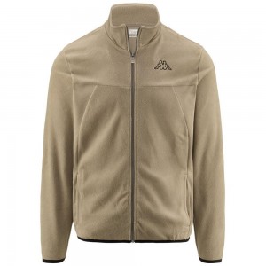 Men Kappa Logo Vaurion Slim Jacket Beige | 324107-ECY