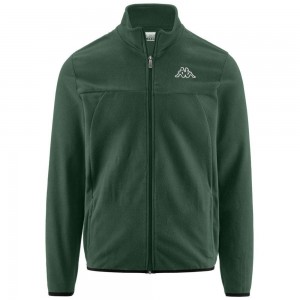 Men Kappa Logo Vaurion Slim Jacket Green | 612470-CES