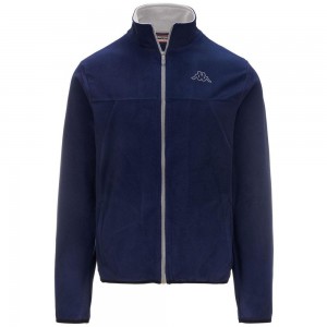 Men Kappa Logo Vaurion Slim Jacket Navy | 895614-DRO