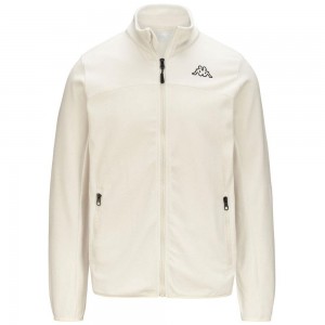 Men Kappa Logo Wind Jacket Beige | 608579-TNE