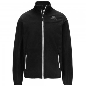 Men Kappa Logo Wind Jacket Black | 921370-SEM