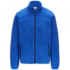 Men Kappa Logo Wind Jacket Blue | 435708-ZTP