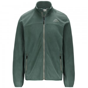 Men Kappa Logo Wind Jacket Green | 284651-USR