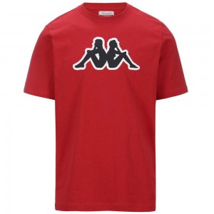 Men Kappa Logo Zobi T-Shirt Red | 102954-HWP