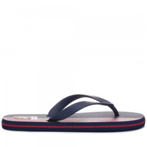 Men Kappa Meiago 2 Genoa Flip Flops Navy | 654903-RNI