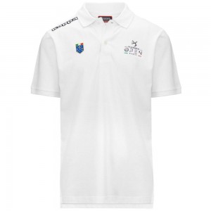 Men Kappa Polo Mss Open Italia Polo Shirt White | 754821-POF