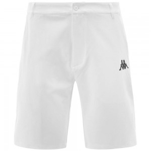 Men Kappa Sillim Shorts White | 984603-VEB