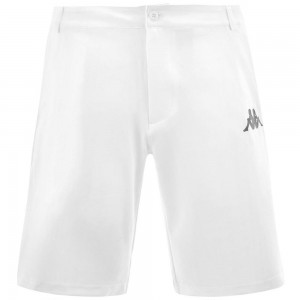 Men Kappa Stanam Shorts White | 498506-KRN