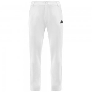 Men Kappa Suvir Pants White | 089476-DZA