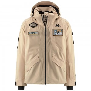 Men Kappa Tier Zero Geizo Jacket Beige | 067189-DIW