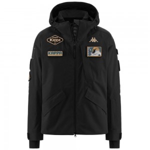 Men Kappa Tier Zero Geizo Jacket Black | 496027-MYS