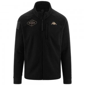 Men Kappa Tier Zero Genpaku Jacket Black | 956308-IZS