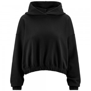 Women Kappa 222 Banda 10 Vajolet Hoodie Black | 195068-ANS