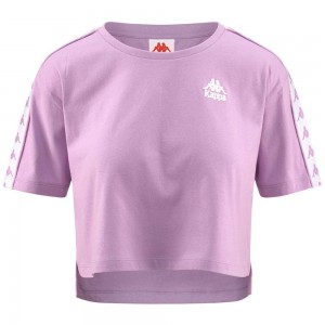 Women Kappa 222 Banda Apua T-Shirt Pink | 981743-VMG