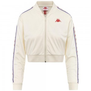 Women Kappa 222 Banda Asber Jacket White | 197403-FBA