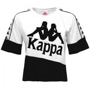 Women Kappa 222 Banda Balimnos T-Shirt White | 623759-NHG