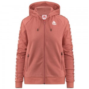 Women Kappa 222 Banda Balzi 2 Hoodie Pink | 537061-GOR