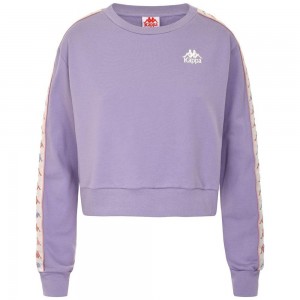 Women Kappa 222 Banda Famisho Sweater Purple | 235618-UNW