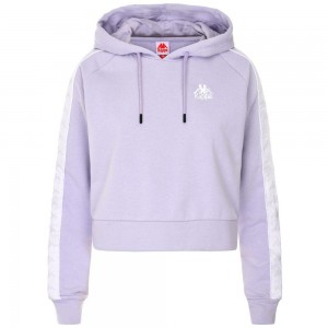 Women Kappa 222 Banda Fanas Hoodie Purple | 047326-TBI