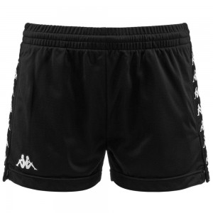 Women Kappa 222 Banda Ladytread Shorts Black | 145280-ASW