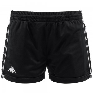 Women Kappa 222 Banda Ladytread Shorts Black | 103894-YNJ