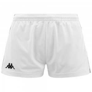 Women Kappa 222 Banda Ladytread Shorts White | 035416-MXW