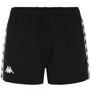 Women Kappa 222 Banda Tready Shorts Black | 567403-XGA