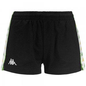 Women Kappa 222 Banda Treadyi Shorts Black | 216034-FNL