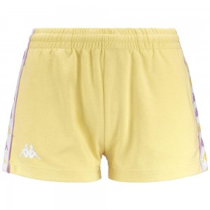 Women Kappa 222 Banda Treadyi Shorts Yellow | 087216-PHV