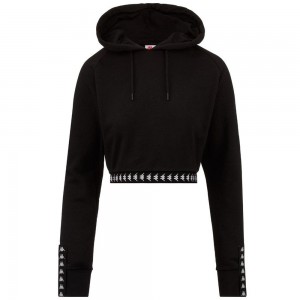 Women Kappa 222 Banda Vanity Hoodie Black | 168270-XSA