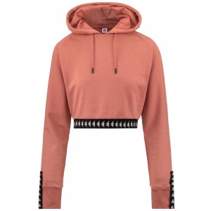 Women Kappa 222 Banda Vanity Hoodie Pink | 618509-ZVG