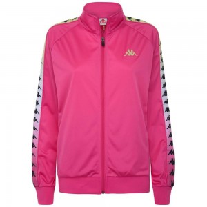 Women Kappa 222 Banda Wanniston Degrade Jacket Pink | 562813-XTL