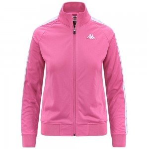 Women Kappa 222 Banda Wanniston Slim Jacket Pink | 596471-DSH