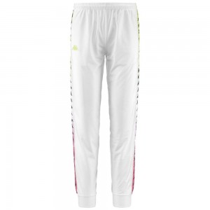 Women Kappa 222 Banda Wrastoria Degrade Pants White | 932471-VFQ