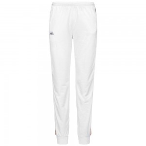 Women Kappa 222 Banda Wrastoria Graphiktape Pants White | 932041-BLE