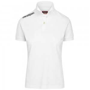 Women Kappa 4 Training Polo Wss Slim Polo Shirt White | 935840-CJR