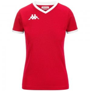 Women Kappa 4 Volley Gavelia Jersey Red | 720569-ANM