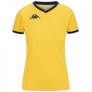 Women Kappa 4 Volley Gavelia Jersey Yellow | 158267-NHJ