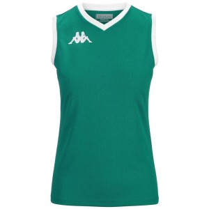 Women Kappa 4 Volley Giella Jersey Green | 712938-IVU