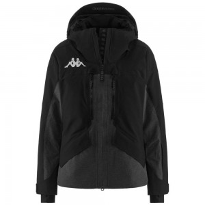 Women Kappa 6 Cento 604fw Jacket Black | 150329-ZOK