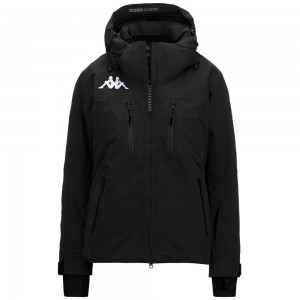 Women Kappa 6 Cento 612p Jacket Black | 951862-NVF