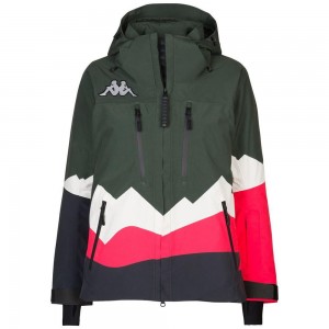 Women Kappa 6 Cento 612p Jacket Green | 521839-RCQ