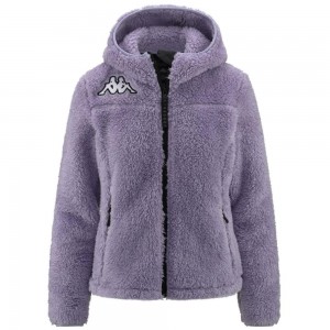 Women Kappa 6 Cento 645s Hoodie Purple | 421357-UPK