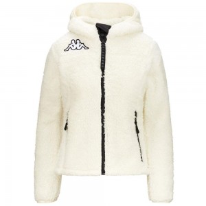 Women Kappa 6 Cento 645s Hoodie White | 516784-KVC