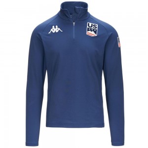 Women Kappa 6 Cento 687bk Us Jacket Blue | 092378-UDJ