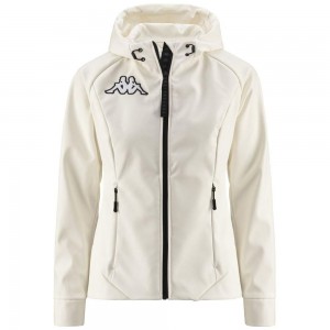 Women Kappa 6 Cento 688j Hoodie White | 780624-NYR