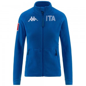 Women Kappa 6 Cento 688n Ita Jacket Blue | 427305-FOV